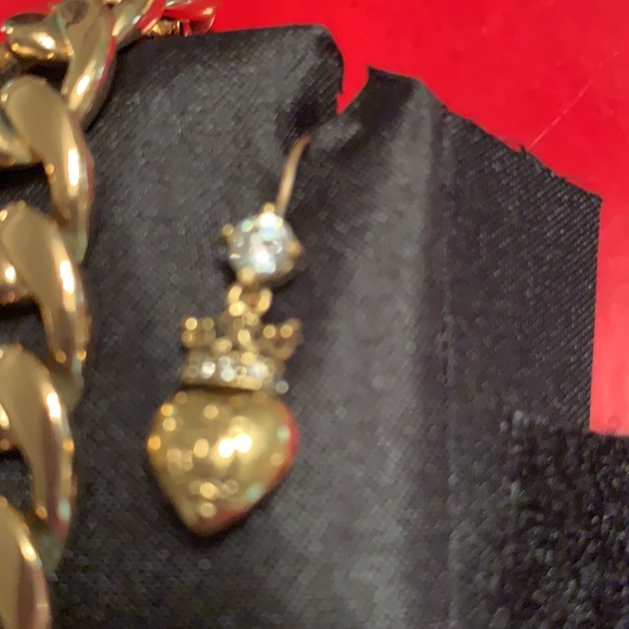 Y2K JUICY COUTURE STARTER NECKLACE AND EARRINGS CHUNKY CHOKER HEAVYWEIGHT - Picture 5 of 16